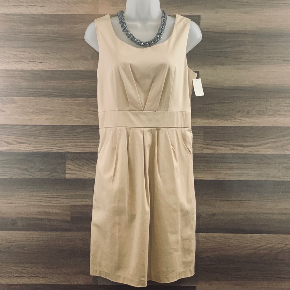 NEW / W/Pockets! Mossimo Sleeveless Beige Dress 8